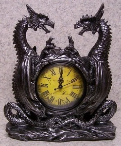 Reloj Medieval Estrella Dragón Mesa Estante Chimenea Repistola Escritorio NUEVO - Imagen 1 de 3