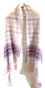 Striped Light Weight Woven Large Wrap, Scarf - Picture 1 of 9