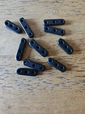 Gargantilla espaciadora de hueso 3 agujeros cuentas negras hueso de búfalo tribal suministros de joyería Foto 1 de 3