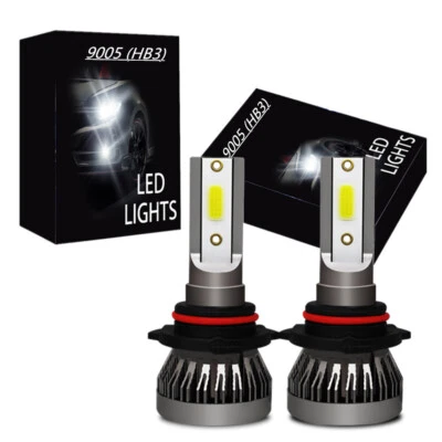 Faros LED 9005 HB3 sin ventilador sin errores bombillas de haz alto luz de conversión CSP Foto 1 de 4