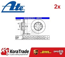 2x ATE 240120-01151 FRONT OE QUALITY BRAKE DISC SET