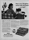 1949 Royal Portable Typewriter Vintage Print Ad Daughter School Truly Modern