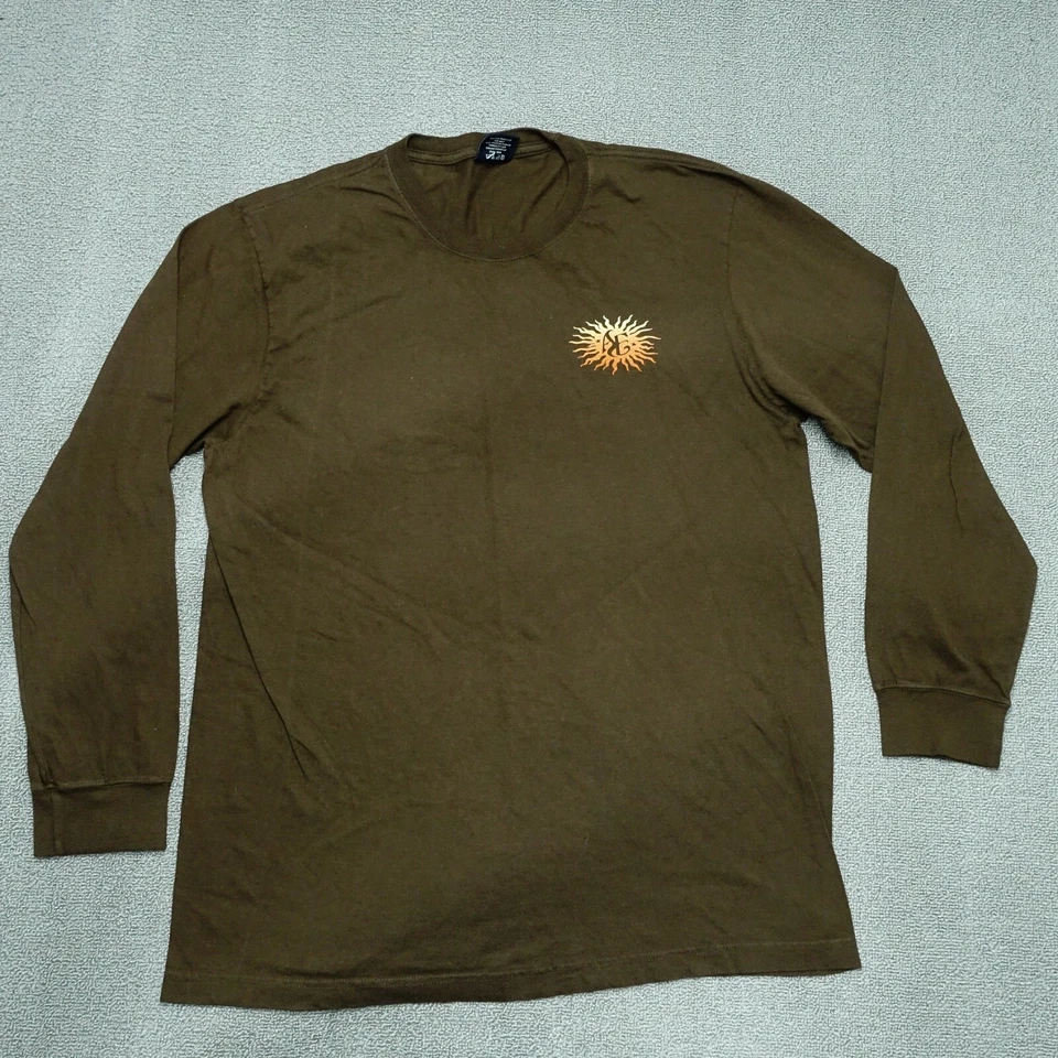  Camisa Manga Larga American Eagle Hombre Talla Mediana Marrón Naranja Freeride Festival Foto 1 de 4