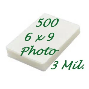 6 x 9 Half Letter Laminating Pouches Sleeves 500 3 Mil Portrait Gloss X-Clear - Picture 1 of 4