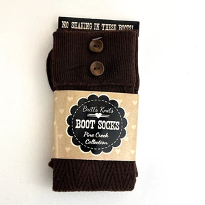 CALCETINES BOTA BRITT’S KNITS Nuevos Etiquetas Ww Colección PINE CREEK-MARRÓN - Imagen 1 de 7