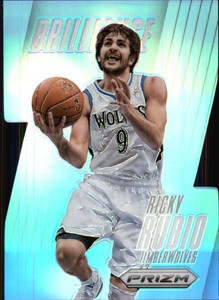 2013-14 Panini Prizm Brilliance Prizms Light Blue Die Cut #16 Ricky Rubio /199