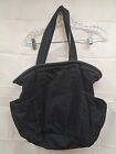 Thirty-One (31) Retro Metro Tote Travel Bag Canvas in solid black pattern