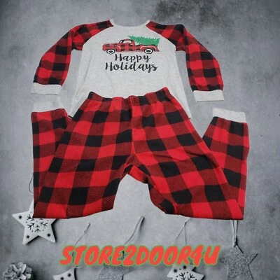 PIJAMA NAVIDAD JUNIORS - GRANDE (12/14) ROJO CAMIÓN Y ÁRBOL VACACIONES PIJAMA CONJUNTO 2 PIEZAS Foto 1 de 4