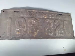 Etiqueta de placa de Virginia 1930 - Imagen 1 de 2