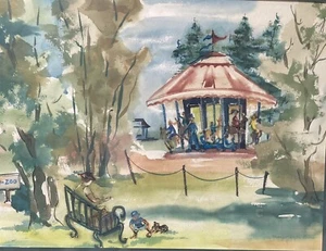 "Griffith Park" Los Angeles California Merry Go Round Mid Century Modern Schön! - Bild 1 von 10