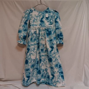 Girl's Nightgown, size 5, Handmade by Grandma Jan - blue tie dye - Picture 1 of 4