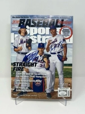 Matt Harvey And Jeurys Familia Autographed Signed NY Mets SI Magazine JSA COA - Image 1 of 3