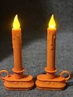 Lot Of 2 Celebrate It Fall/Halloween Flameless Fake Candles No Drip, No Mess