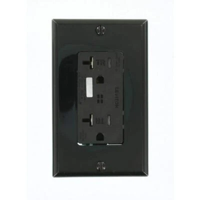 Decora Plus 20 Amp Grado Comercial Resistente a Manipulaciones Autoconexión a Tierra Dúplex Sobretensión Foto 1 de 4