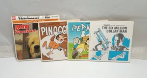 Vintage Gaf View-Master Peanuts, Pinocchio, Benji, Six Million Dollar Man Reels - Picture 1 of 5