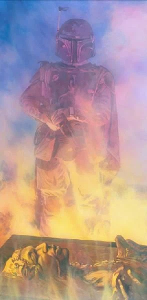 Han Solo Frozen in Carbonite Boba Fett Star Wars Bellas Artes Giclée sobre Lienzo Foto 1 de 1