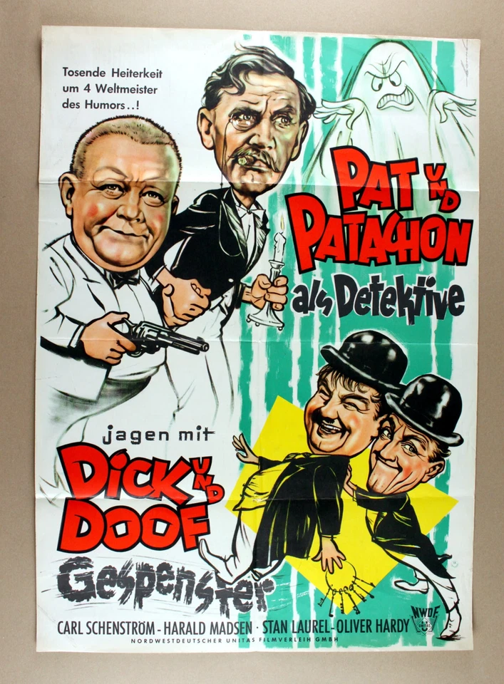 Dick und Doof jagen mit Pat und Patachon Gespenster A1-FILMPOSTER Ger 1-Sh. ´61 - Bild 1 von 1