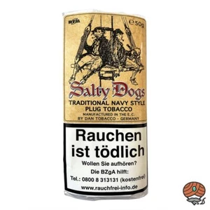 Dan Tobacco Salty Dogs Navy Style Plug Tobacco Pfeifentabak 50g Pouch - Bild 1 von 1