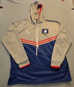 AFC Richmond Hoodie Mens XL Gray Blue Red Soccer TV Fan Pullover Sweatshirt Poly - Picture 1 of 8