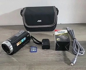 JVC EVERIO GZ-E306BU Camcorder 60x Zoom 1080p With 32gb Card, USB Cord, Battery - Picture 1 of 13