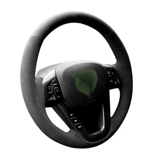 Cubierta suave del volante del coche Alcantara puntada a mano para Kia K5 Optima 2008-2013 - Imagen 1 de 11