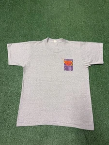 Vintage 80s Phoenix Suns Basketball Shirt Men’s Size Medium Grey Wendy’s NBA VTG - Picture 1 of 10
