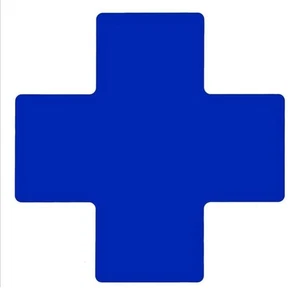 Brady 104480 ToughStripe Mitte + Markierungen, 4" Breite x 10" Länge, blau - 20er-Packung - NEU - Bild 1 von 3