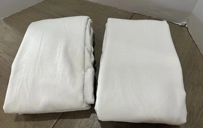 West Elm Cotton Velvet Curtains 48x84" Alabaster 2 panels blackout - Image 1 of 2