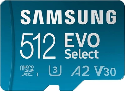 Micro SD Memory Card 512GB Samsung EVO Select 130MB/s SDXC Android Galaxy New - Image 1 of 3