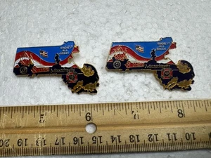Menge 2 Massachusetts Sehr guter Erhaltungszustand Pins - Bild 1 von 7