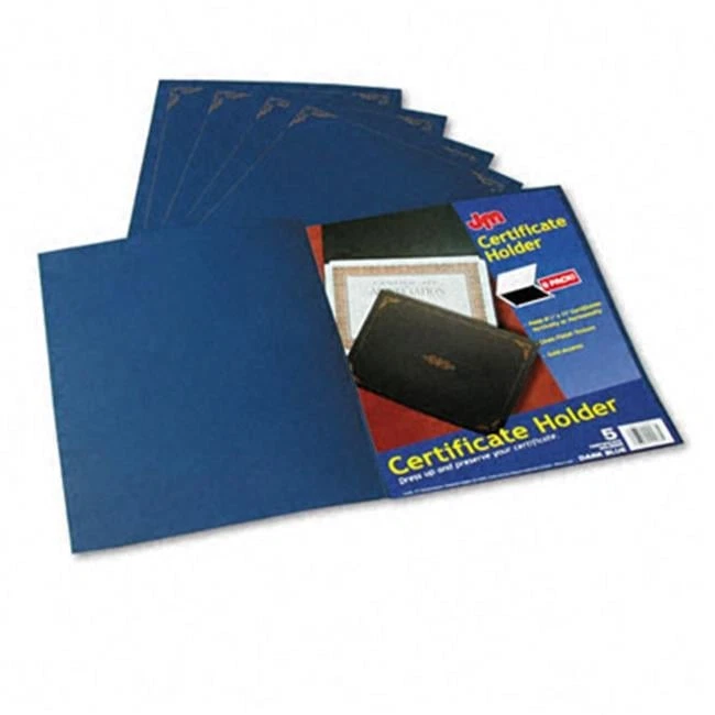 Oxford 29900-235BGD Certificate Holder- 12-1/2 x 9-3/4- Dark Blue- 5/Pack - Image 1 of 1