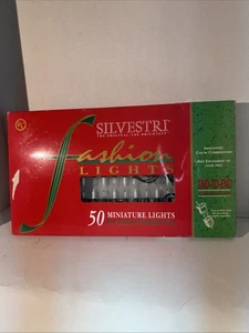 Silverstein Fashion Christmas Lights 50 Indoor Outdoor Use Vintage Frost Clear - Picture 1 of 12