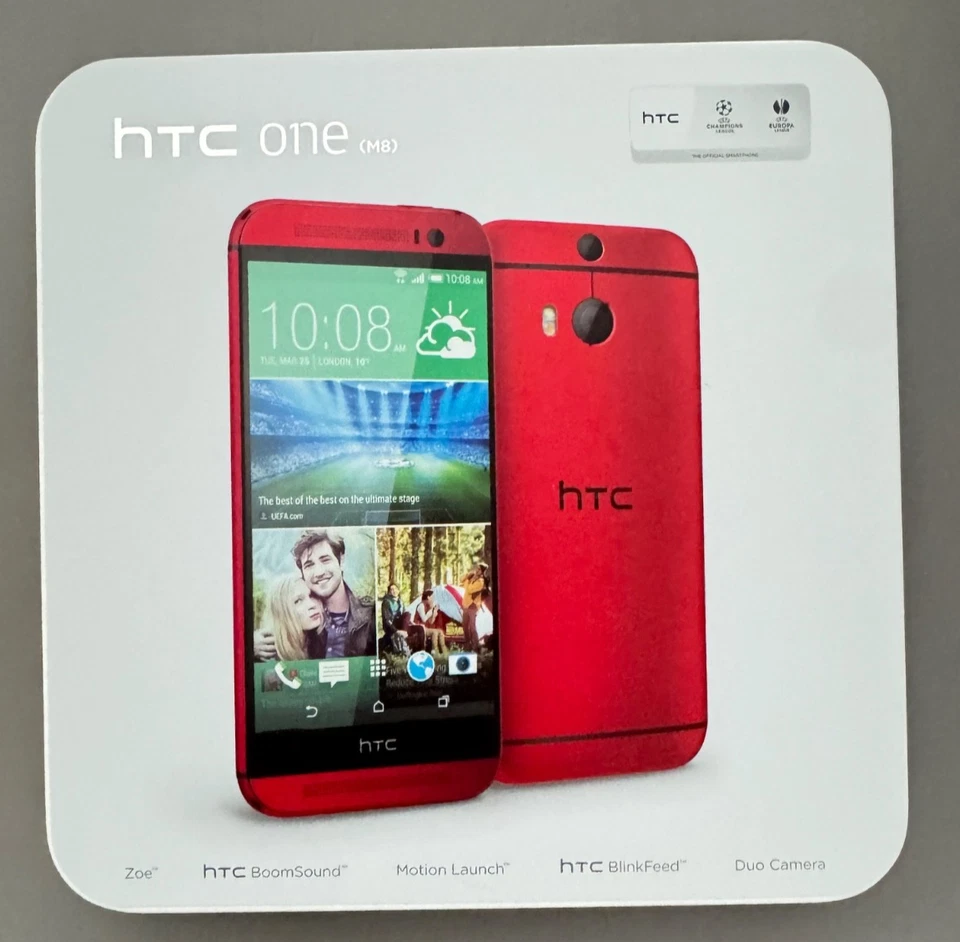 HTC One M8 Rot Smartphone /Handy mit OVP Unbenutzt! - Bild 1 von 4