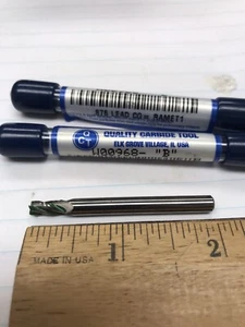2 pcs. 5/32 4 FLUTE SE STUB CARBIDE CC END MILL W/.015 cr. USA (loc stk) - Picture 1 of 1