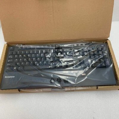 Genuine IBM Lenovo Black Wired USB Fingerprint Security Keyboard 54Y9536 - Image 1 of 4