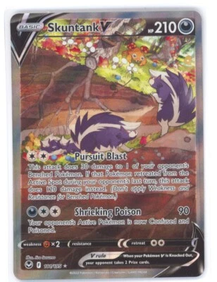 Skuntank V - 181/195 - Pokemon Silver Tempest Alternate Art Card NM 0321#19 - Image 1 of 2