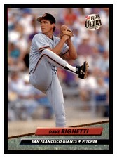 1992 Ultra #594 DAVE RIGHETTI San Francisco Giants ~D8F