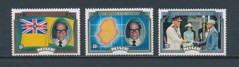 Niue  451-3 MNH, Self Government Anniversary, 1984 Cover