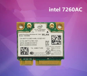 Intel Wireless-AC 7260 7260HMW 802.11AC Dual Band BT4.0 PCIe Half Mini Wifi Card - Picture 1 of 2