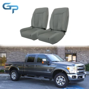 Front Left Right Seat Cover Gray For Ford F250 F350 F450 F550 Lariat 2011-2016 - Picture 1 of 13