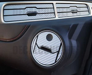 2010-2015 Camaro Silver Carbon Fiber Interior Vent Decal kit - Chevy cover  - Picture 1 of 2