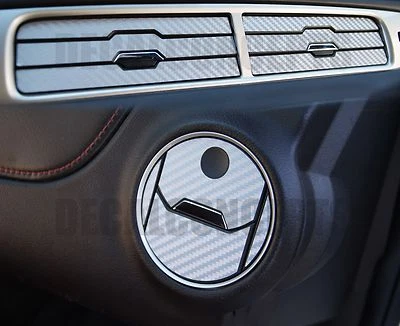 Kit de calcomanías de ventilación interior de fibra de carbono plateado Camaro 2010-2015 - cubierta Chevy  Foto 1 de 2