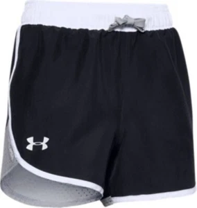 NEW Under Armour Girls' Fast Lane Shorts Black Gray 1351011 Size Youth MEDIUM - Picture 1 of 1