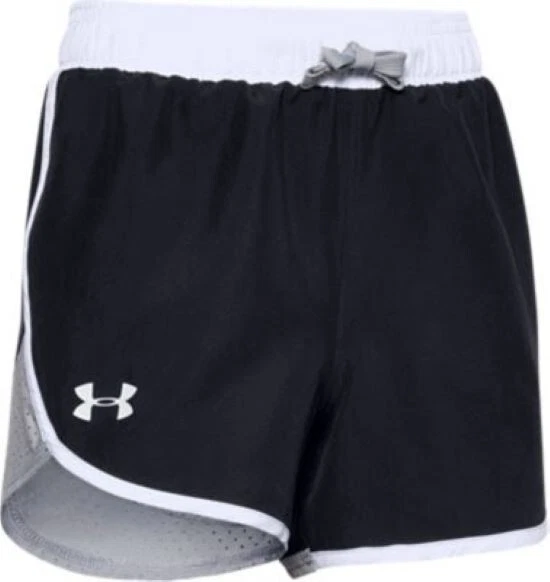 NEW Under Armour Girls' Fast Lane Shorts Black Gray 1351011 Size Youth SMALL - Image 1 of 1
