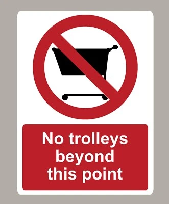 STICKEROLOGY NESSUN CARRELLO OLTRE QUESTO SEGNO SCEGLI TAGLIA STANDARD O ADESIVO IN VETRO