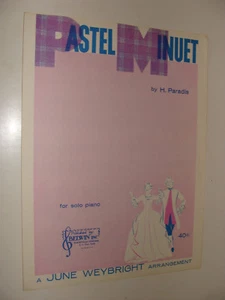 Piano solo Pastel Minuet 1958 de H Paradis - Imagen 1 de 1