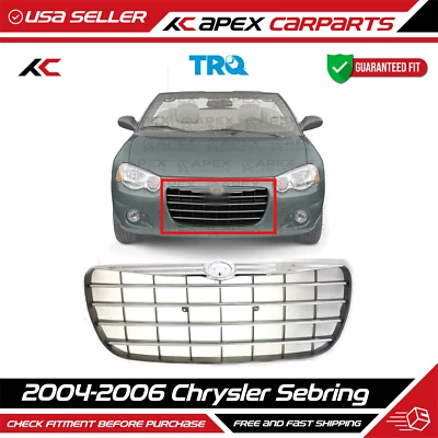 Nueva rejilla carcasa cromada con inserto de plástico plateado para Chrysler Sebring 2004-2006 Foto 1 de 4