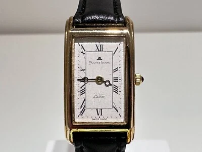 RELOJ SUIZO VINTAGE PEQUEÑO RECTÁNGULO DAMAS CHAPADO EN ORO CUARZO "MAURICE LACROIX" Foto 1 de 4