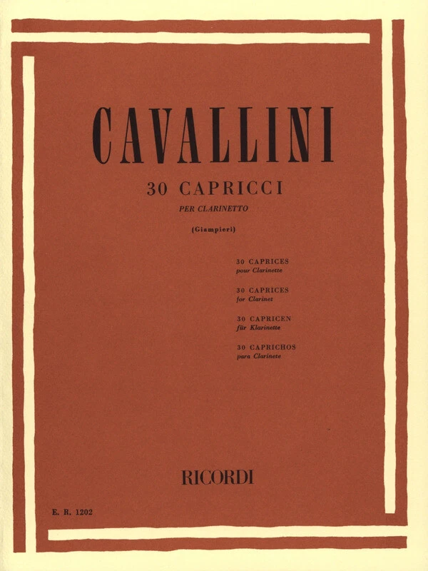 Cavallini - 30 Caprices pour Clarinette - Giampieri - Ed. Ricordi - Photo 1/1