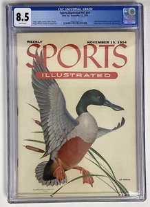 Sports Illustrated November 15 1954 Duck Hunting Terry Sawchuk CGC 8.5 Newsstand - Picture 1 of 4